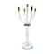 Homeroots 20" Clear Gold And Silver Crystal Tabletop Candelabra Candle Holder 590250 - alternate 4