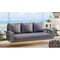 Homeroots 69" Gray Metal Outdoor Swing Chair with Gray Cushion 625695 - alternate 2