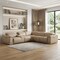 Homeroots Beige Leather Power Reclining L Shaped Six Piece Corner Sectional With Console 643959 - alternate 2