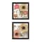 Homeroots Set Of Two Earth to Petals 1 Black Framed Print Wall Art, 2PK 408075 - alternate 1
