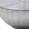 Homeroots 39" Silver Aluminum Aviator Round Drum Coffee Table 572267 - alternate 4