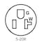 Leviton DuplexReceptacle, 20A, Gray, 125V, Indstrial WDR20-GY - alternate 3
