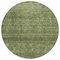 Homeroots 8' Olive Green And Ivory Round Geometric Washable Indoor Outdoor Area Rug 605598 - alternate 2