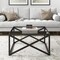 Homeroots 32" Black Glass And Steel Square Coffee Table 520959 - alternate 3