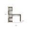 Homeroots 47" White and Brown Wood Computer Desk 403804 - alternate 3