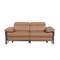 Homeroots 77in Chestnut and Black Italian Leather Power Reclining Loveseat 720499 - alternate 1