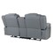 Homeroots 75" Light Gray Faux Leather Power Reclining Loveseat With Storage 561563 - alternate 4