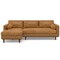 Homeroots 102" Sienna Leather Sofa With Brown Legs 641043 - alternate 1