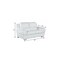 Homeroots 69in White And Silver Faux Leather Love Seat 329480 - alternate 4