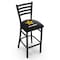 Holland Bar Stool Co 30" Blk Wrinkle U.S. Army Stationary Bar Stool, Ladder Back L00430Army - alternate 1