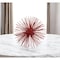 Homeroots 8" Red Spiked Iron Decorative Orb Tabletop Sculpture 354771 - alternate 3