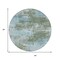Homeroots 8' Sage And Denim Blue Round Abstract Washable Indoor Outdoor Area Rug 630653 - alternate 4