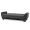 Homeroots 93" Dark Gray Chenille Sleeper Sofa And Toss Pillows With Brown Legs 607079 - alternate 4