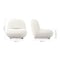Homeroots 30" White and Silver Boucle Slipper Chair 520663 - alternate 2