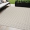 Homeroots 5' X 7' Gray And Ivory Geometric Indoor Outdoor Area Rug 554862 - alternate 1