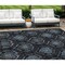 Homeroots 10' X 14' Blue Charcoal And Gray Medallion Washable Indoor Outdoor Area Rug 587703 - alternate 1