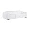 Homeroots 104" White Top Grain Leather Reclining Metal USB Sofa 720390 - alternate 3