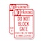 Signmission Do Not Block Gate Vehicle Will Be Towed at Owner Expens, 18'' X 24'', Heavy Gauge Aluminum, 2PK A-1824-2PACK-24159 - alternate 1