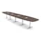 Skutchi Designs Arc Boat Conference Table With Power, 48 in W, 216 in L HAR-ABOT-48X216-T-H3041-ESIL - alternate 1