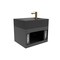 Castello Usa Nile 24-inch Black Vanity Set with BlackTop and Gold Handles CB-MC-24BLK-GLD-2053-BL - alternate 2
