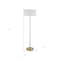 Homeroots 61" Brass Two Light Floor Lamp With White Frosted Glass Drum Shade 523570 - alternate 2