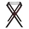 Homeroots Hotel Cherry Mahogany Folding Luggage Rack With Black Straps 383075 - alternate 4