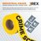 Jrex Safety Crime Scene Do Not Cross Tape Roll - 3 Mil - 1000 Ft x 3 Inch Wide Each - Yellow, 6PK PCST-JR-3M-6PK - alternate 2