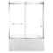 Kingston Brass 60" Acrylic Anti-Skid Alcove Left-Hand Drain Tub with Right Sliding Tub Door, White/Polished Chrome KVTAP603216L1 - alternate 1