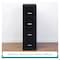 Space Solutions 14.25 in W 4 Drawer Vertical File Cabinet, Black 21618 - alternate 4