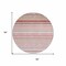 Homeroots 8' Pink Blush And Burgundy Round Striped Washable Indoor Outdoor Area Rug 614823 - alternate 4