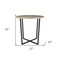 Homeroots 20" Black And Gray Wood And Steel Round End Table 544237 - alternate 3