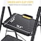 Wrightmaster 4.2 ft. Metal Lightweight Step Ladder, 9 ft. Reach, with Safety Lock Design 800 lb. Load Capacity ZOR-WK24-4-DF - alternate 4