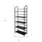 Homeroots 64" Black Metal Five Tier Bookcase 469090 - alternate 3