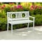 Homeroots 45" White Metal Garden Patio Bench 611610 - alternate 1
