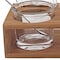 Homeroots 6 Mouth Blown Crystal Jam Set With 3 Glass Jars And Spoons On A Wood Stand 375725 - alternate 2