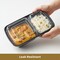 Eco Harmony Products Microwaveable Food Container, Rectangular with Lid, 2 compartments, 32oz, 150PK 804555 - alternate 2