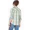 Berne Flex180 Womens Large Plaid Green Edamame UPF Button Down Long Sleeve Shirt WSH33PCDR440 - alternate 1