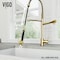 Vigo Zurich Single Handle Pull-Down Sprayer Kitchen Faucet in Matte Brushed Gold VG02007MG - alternate 3