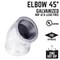 B & K 1-1/2 in. FIP each X 1-1/2 in. D FIP Galvanized Malleable Iron 45 Degree Elbow 311UE45-112 - alternate 3