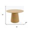 Homeroots 46" Brown Solid Wood Pedestal Base Round Top Dining Table 721008 - alternate 5