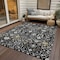Homeroots 8' X 10' Black Ivory And Gray Oriental Washable Indoor Outdoor Area Rug 598025 - alternate 4