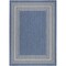 Homeroots 5' X 7' Denim Blue And Ivory Geometric Indoor Outdoor Area Rug 572768 - alternate 1