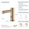 Kibi Circular Touchless Bathroom Faucet with Pop-Up Drain, Plug-In or Battery Powered C-KBF1029BB - alternate 4