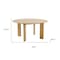 Homeroots 59" Natural Solid Wood Round Top Dining Table 712865 - alternate 2