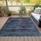 Homeroots 8' X 10' Charcoal And Gray Floral Washable Indoor Outdoor Area Rug 631020 - alternate 4