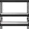 Homeroots 48" Black And Natural Metal and Wood Adjustable Four Tier Bookcase 486305 - alternate 3