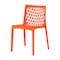 Homeroots Set of Two Orange Heavy Duty Plastic Outdoor Stacking Dining Chairs, 2PK 565271 - alternate 4