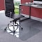 Fab Glass And Mirror Glass Office Chair Mat | 45in x53in Flat Polished Edge Heavy Duty Glass Mat for Hard Floors CM45X53RCF-CL - alternate 2
