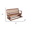 Homeroots 60in Brown Solid Teak Outdoor Glider Bench 476413 - alternate 3