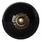 Homeroots Set of Twelve Black And Gold Ceramic Drawer Pull Knobs, 12PK 358106 - alternate 4